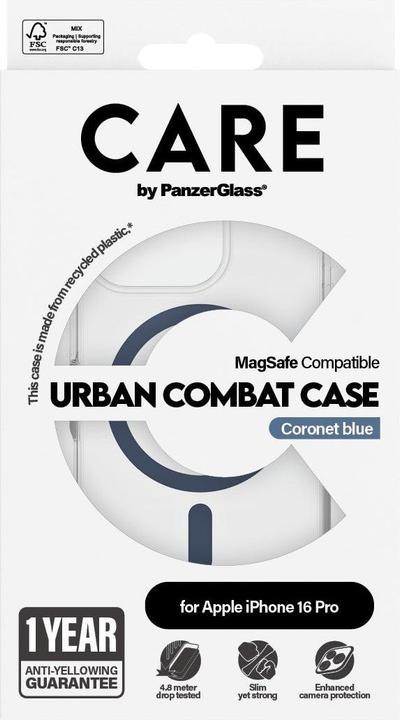 Produktbild PanzerGlass CARE Flagship Case Urban Combat w. Blue MagSafe iPhone '24 6.3" Pro (Apple iPhone 16 Pro)