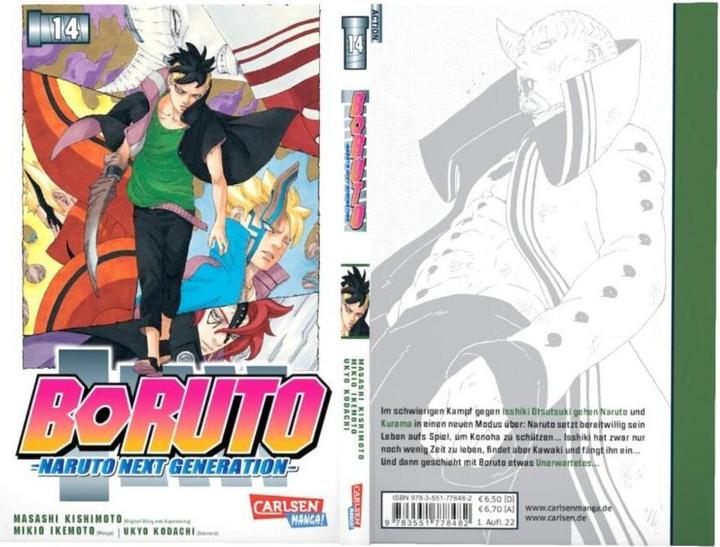 Actual product image Boruto - Naruto the next Generation 14 (German, Masashi Kishimoto, Mikio Ikemoto, Ukyo Kodachi, 2022)