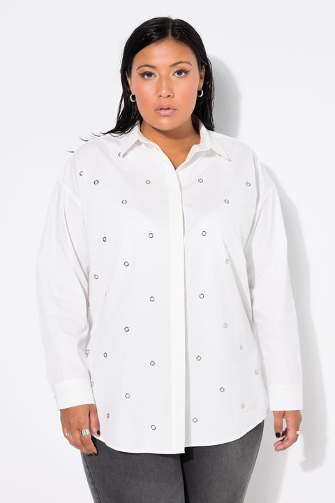 Produktbild Studio Untold Hemdbluse, Oversize Shape, Metallic-Ösen (54)