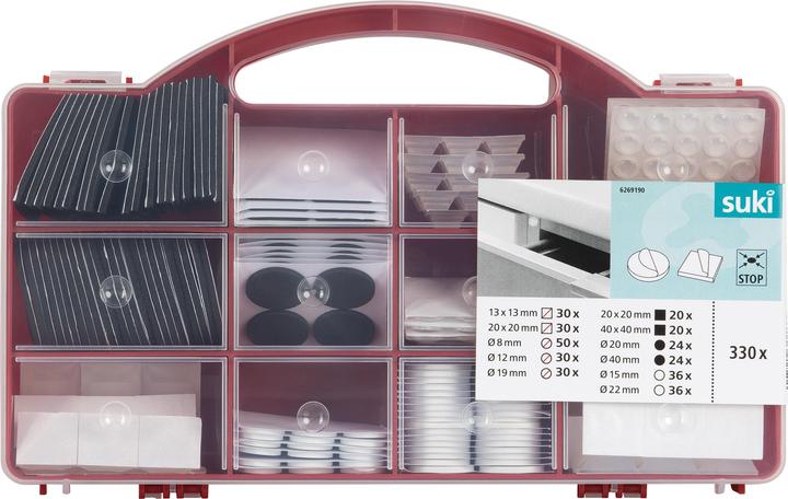 Produktbild Rocket Suki Rutsch- und Lärmstopper selbstklebend, Sortimentskoffer 330-teilig (Anschlagdämpfer, 330 Stück)