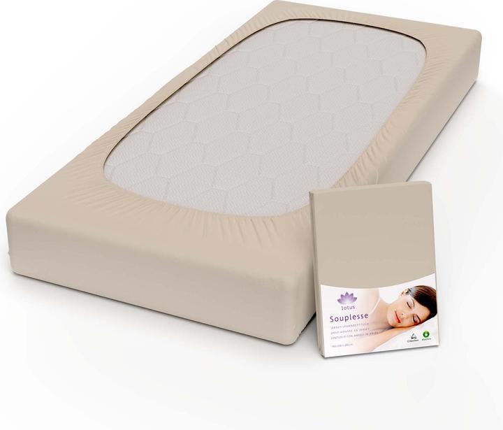 Actual product image Lotus Bettwaren Jersey fitted sheet Souplesse (90 x 200 cm)