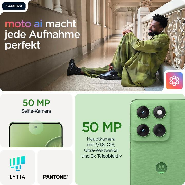 Actual product image Motorola Edge 60 (512 GB, Pantone Shamrock, 6.67", Dual SIM, 5G)