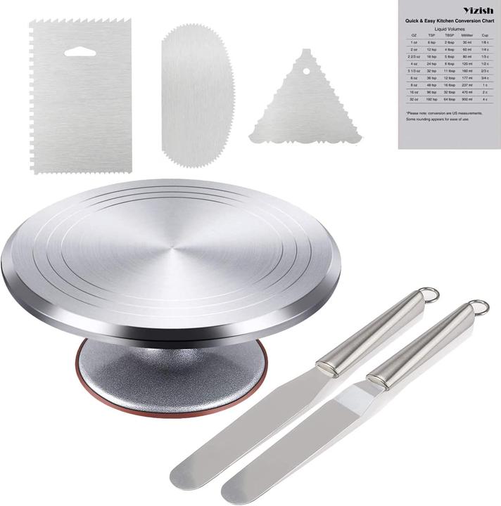 Actual product image Yizish Cake plate Rotatable