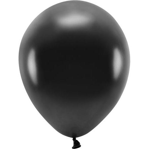 Partydeco Eco Ballons Schwarz metallic