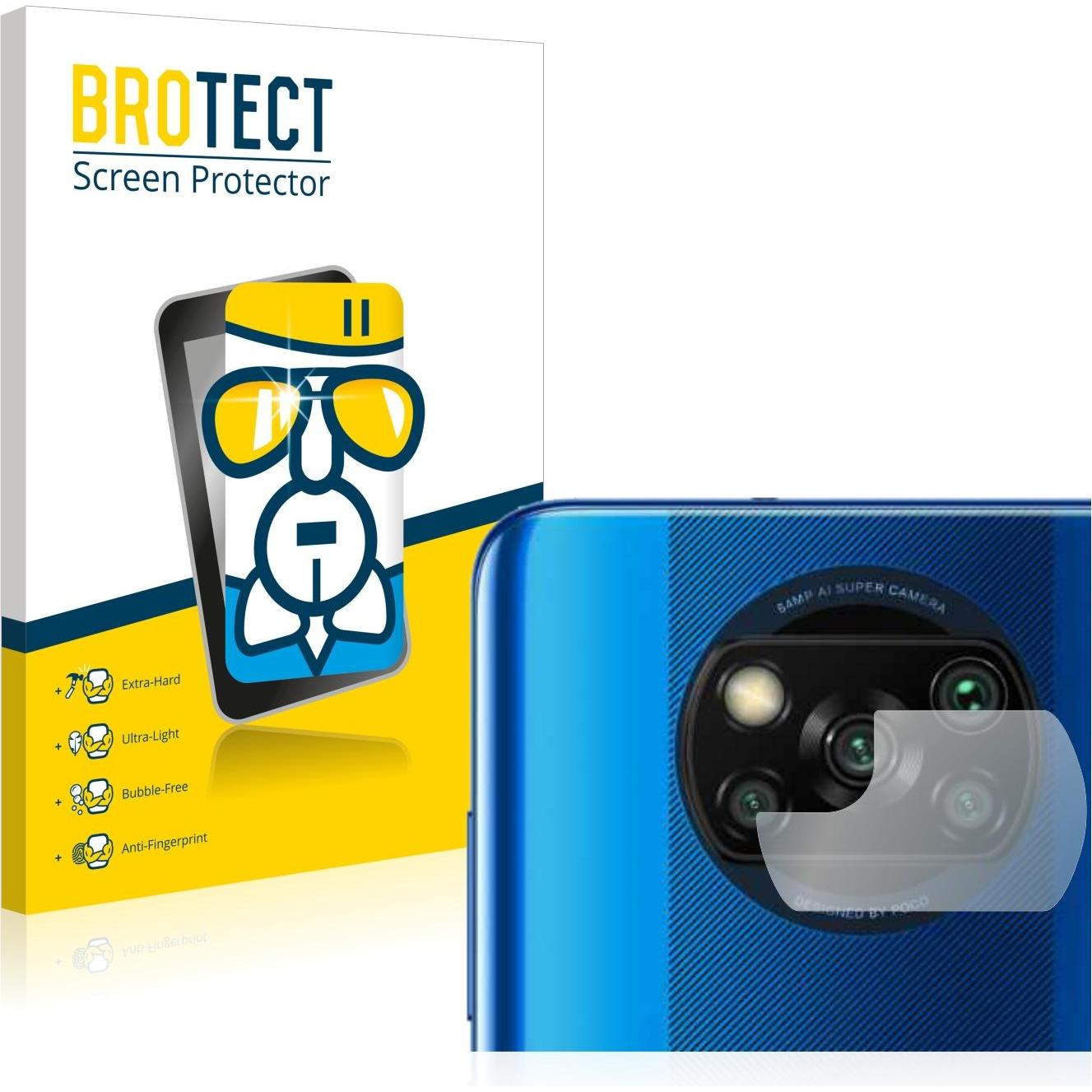 BROTECT AirGlass Panzerglasfolie (1 Stück, Xiaomi Poco X3 NFC), Smartphone Schutzfolie, Transparent