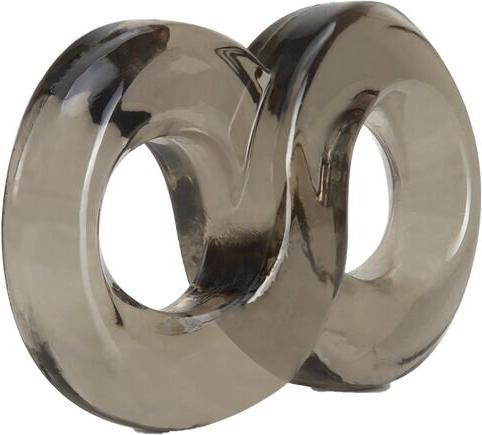 Actual product image Blush Stay Hard Cock Ring And Ball Strap Black