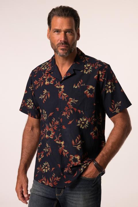 Image du produit JP1880 Chemise JP 1880 en seersucker, coupe Cuba-Fit, manches courtes et col cubain - jusqu'au 8 XL (4XL)