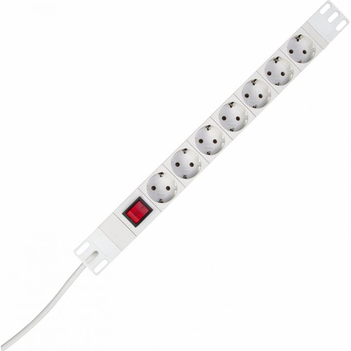 Produktbild Kopp Steckdosenleiste 19" 7-fach mit Schalter (7 x, CEE 7/3, 2 m)