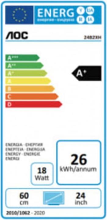 Energie-Label AOC 24B2XH (1920 x 1080 Pixel, 24")