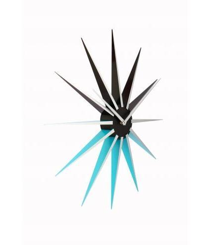 Actual product image Nextime klok 3051bl Nova, Ø50 cm, Wall, Black/ Blue (50 cm)