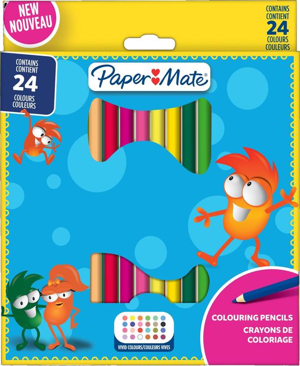Produktbild Paper Mate Buntstifte Kids Colouring Bunt 24er M Blister (24 x)