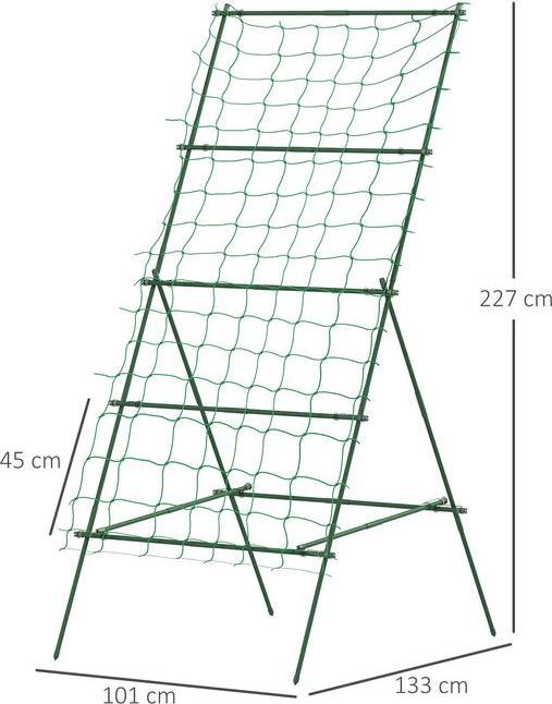 Image du produit Swisshandel24 Rankgitter aus Stahl zum Stecken rostfrei 101x133x227 cm Grün (101 cm, 133 cm)