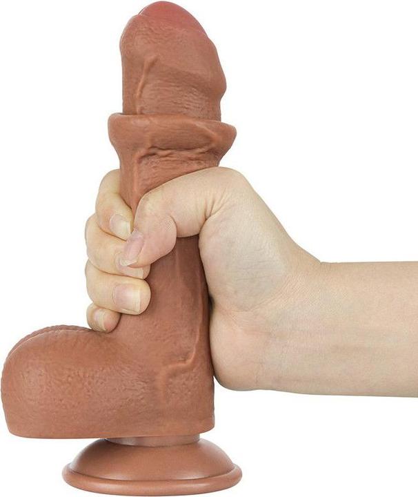 Productafbeelding Lovetoy Skin-Schiebe-Dildo 18,3 cm (Ø 3,5 cm) - Braun
