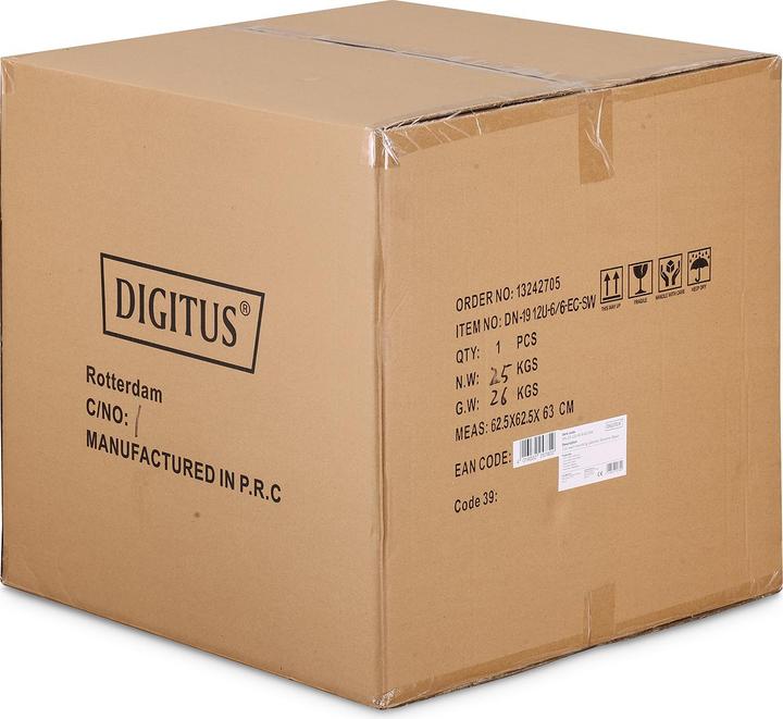 Actual product image Digitus Wall Mounting Cabinets Dynamic Basic Series - 600x600 mm (WxD) (12 RU, 19 inch rack)