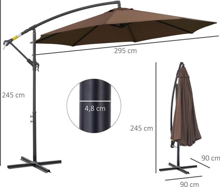 Produktbild Outsunny Ampelschirm (2.95 m)