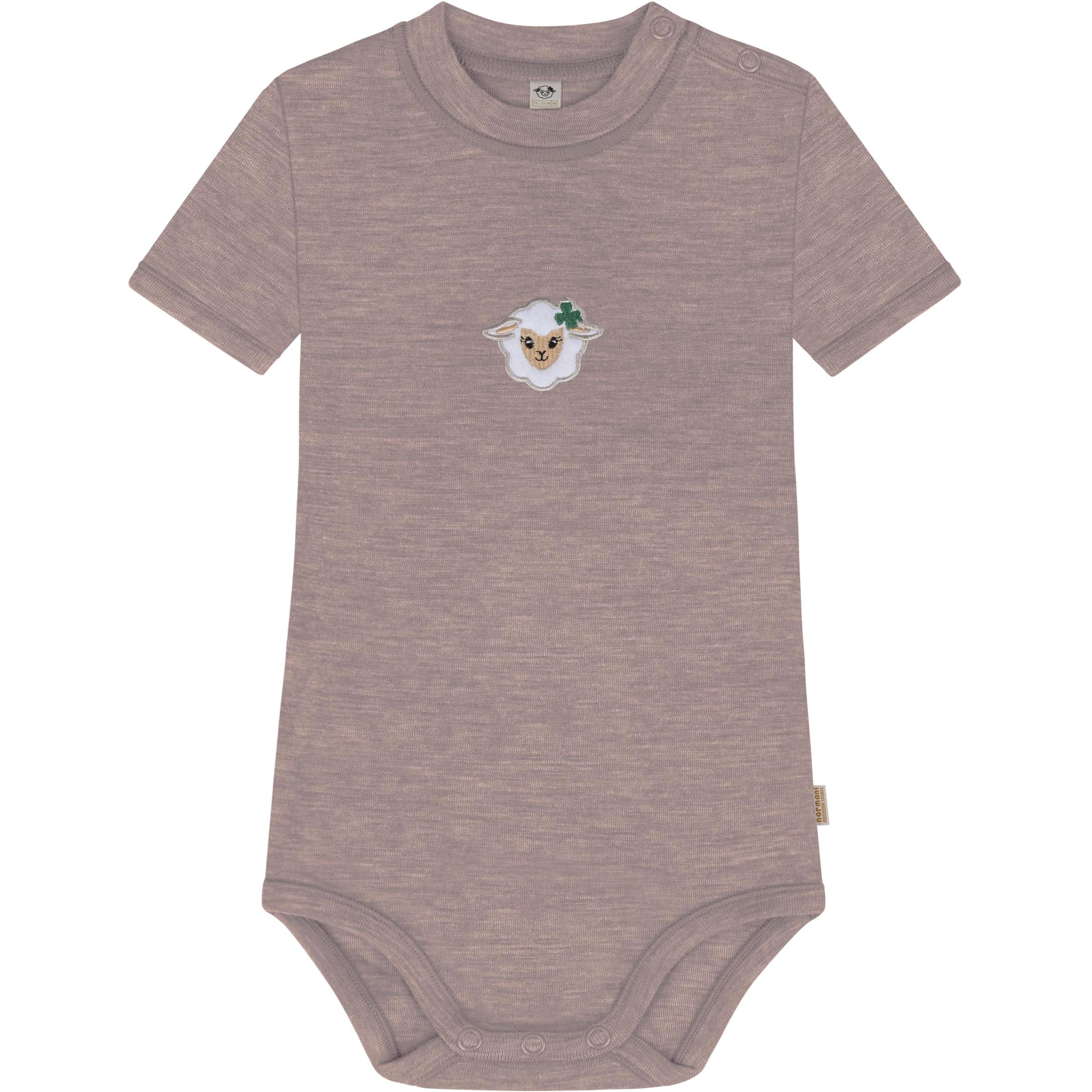 Normani, Herren, Body, Baby Merino Kurzarmbody „Tihoi" - 9325, Rosa, (92)