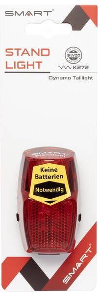 Actual product image smart LED bicycle rear light with stand light function for mudguard mounting