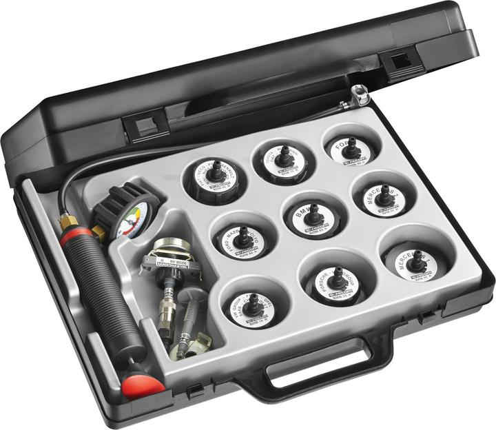 Facom Testeur d'étanchéité pour système de refroidissement, adaptateur | kit dans un coffret plastique,
