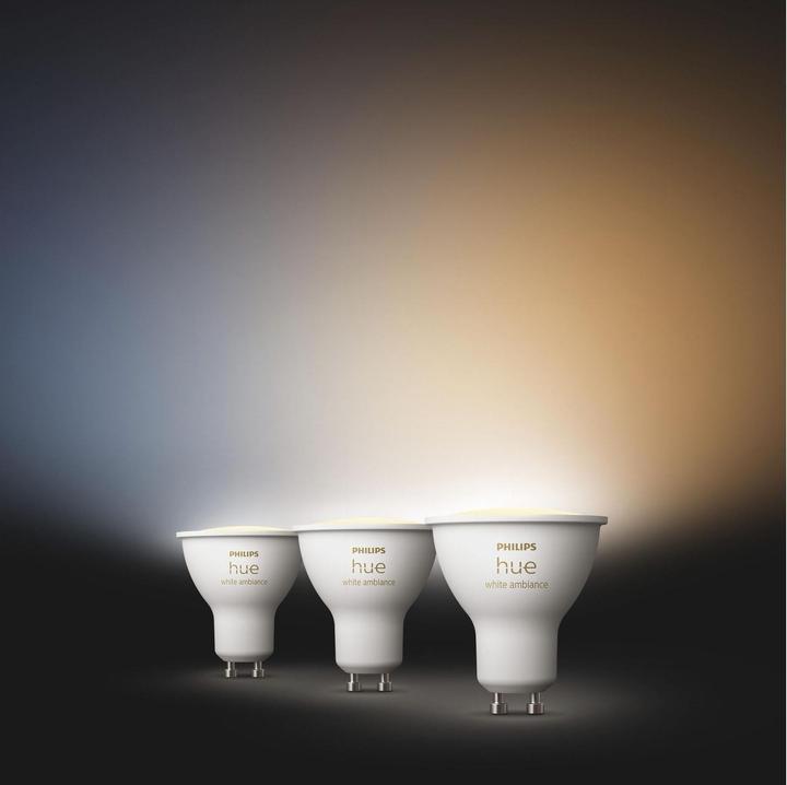 Actual product image Philips Hue White Ambiance (GU10, 400 lm, 3 x)