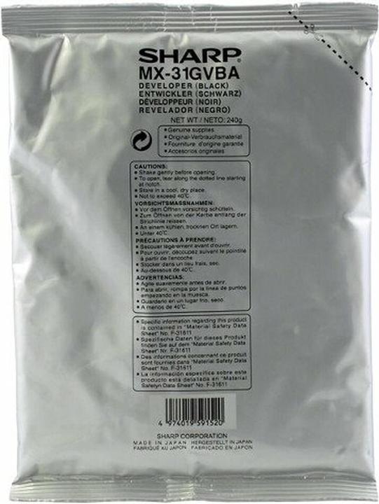 Produktbild Sharp MX-31GVBA Entwickler schwarz 100.000 Seiten Schwarz MX 2600 N 4100 (BK)