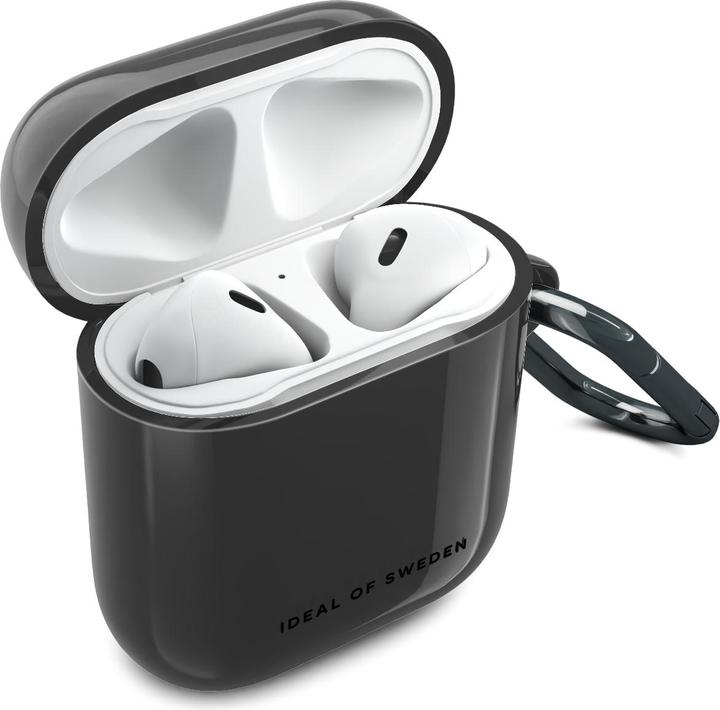 Productafbeelding iDeal Of Sweden Airpods laadimiskarbiümbris (1/2 gen) Heldere hoes, zwart getint (Koptelefoon tas)
