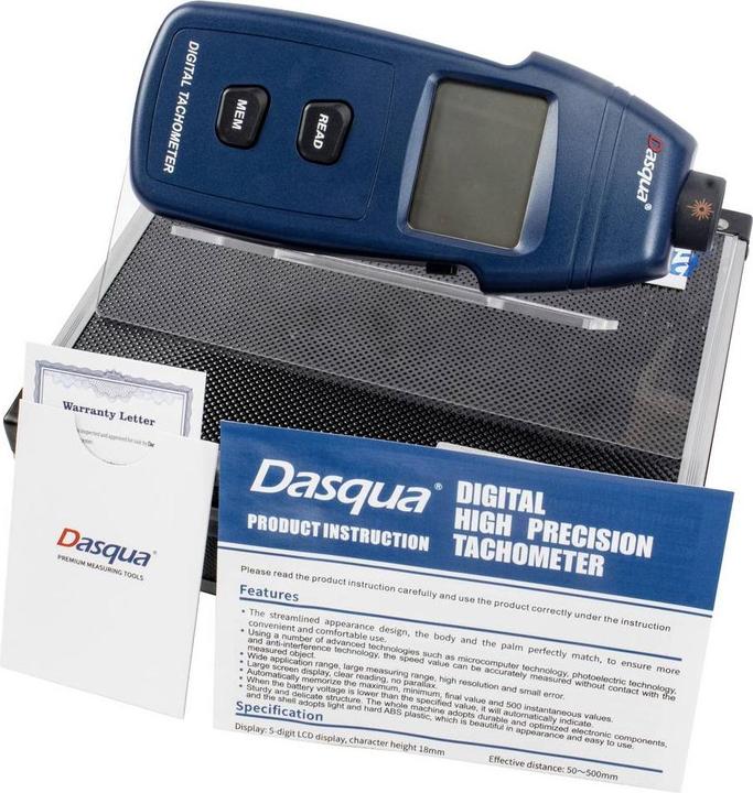 Produktbild Dasqua Digitaler Drehzahlmesser 2.5–99999 U/min