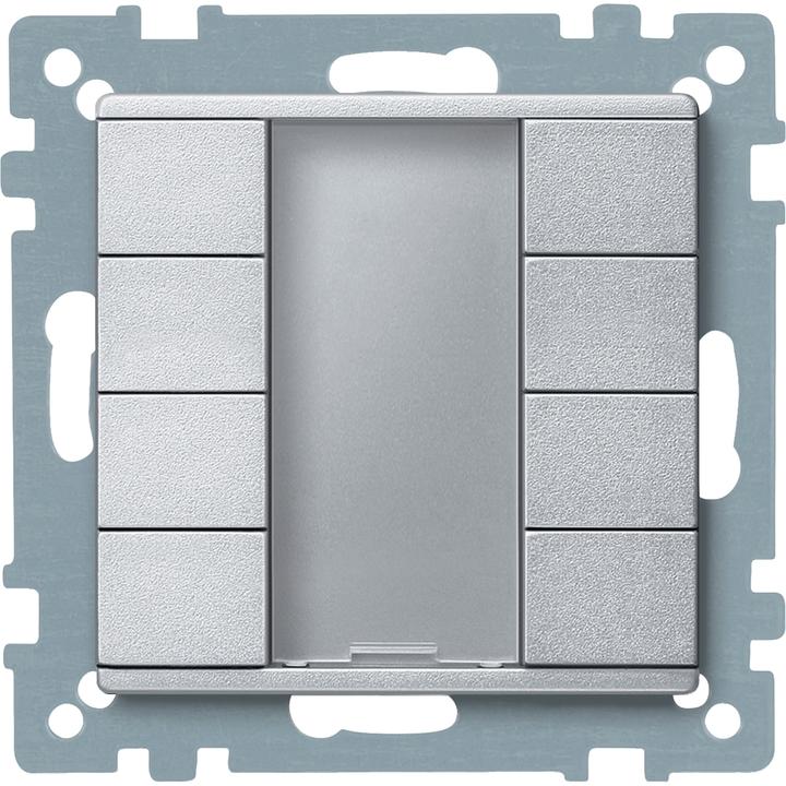 Produktbild Schneider Taster 4fach plus, aluminium, System M MTN627860