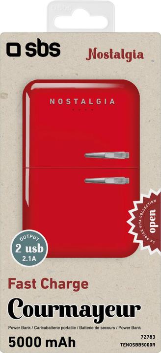 Immagine prodotto SBS Powerbank Courmayeur 5000 mAh (5000 mAh, 18.50 Wh)