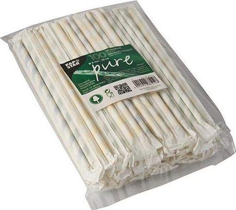 Productafbeelding Papstar Drinkrietjes Strepen (100 x)