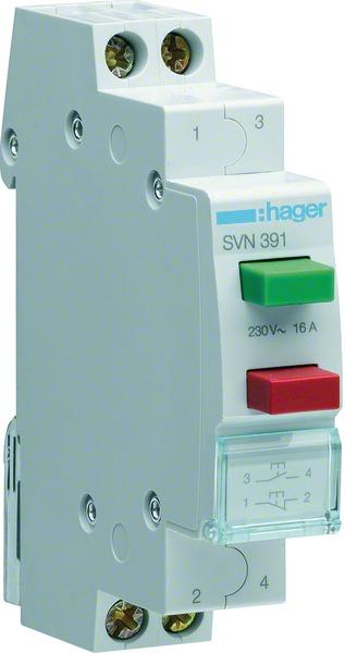 Produktbild Hager HAG SVN391 Taster, 2fach, 1S/1Ã