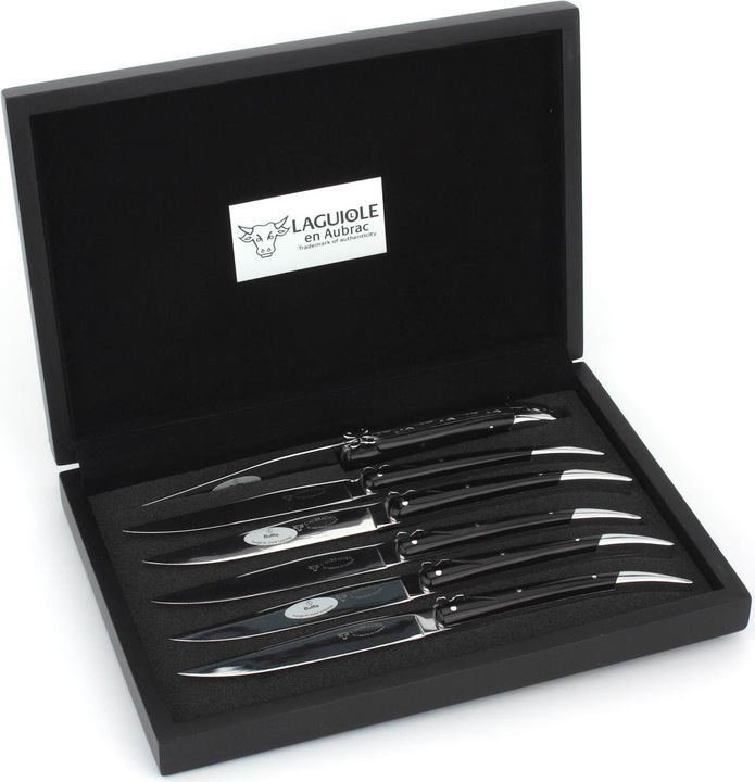 Immagine prodotto Laguiole en Aubrac Coltello da bistecca in corno di bufalo (6 Pezzo/i, Coltello)