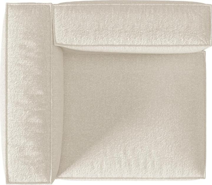 Image du produit Micadoni Canapé Modulaire Boucle Gauche, "Nuria", 1 Place, Ivoire, 125x110x72 Fabriqué en Europe