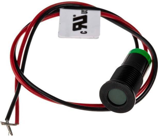 Produktbild RS PRO LED 8mm Chromblende 2Vdc Grün +Kabel