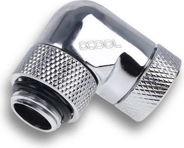 Produktbild Alphacool Eiszapfen Winkeladapter 90?? drehbar G1/4 AG auf G1/4 IG - 4pcs Set Chrome