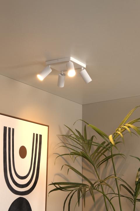 Actual product image Lucide CLUBS - Ceiling spotlight - 4xGU10 - White 09939/14/31 (GU10)