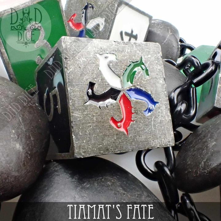 Produktbild DnD Dice Tiamat's Fate 20mm Metal D6