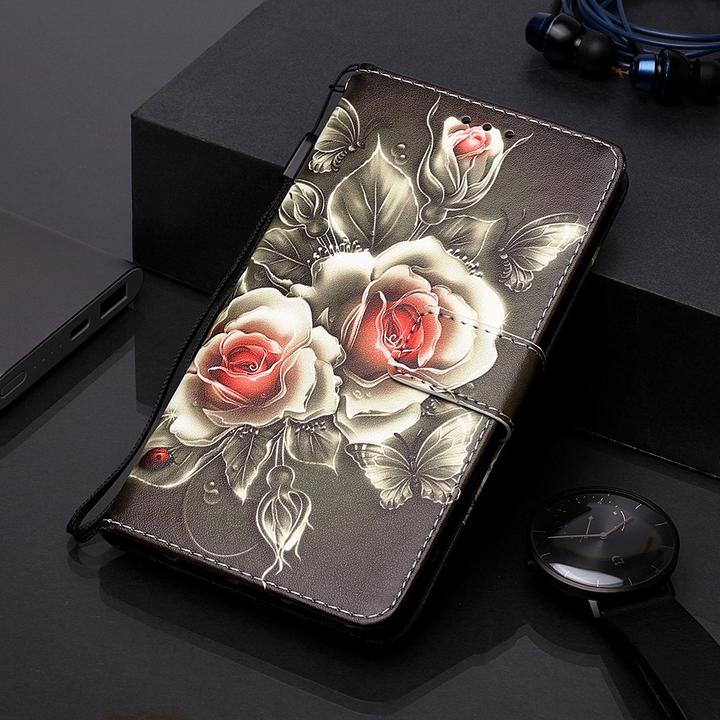 Actual product image Ueli Express iPhone 11 book case Case with card slot roses (Apple iPhone 11)