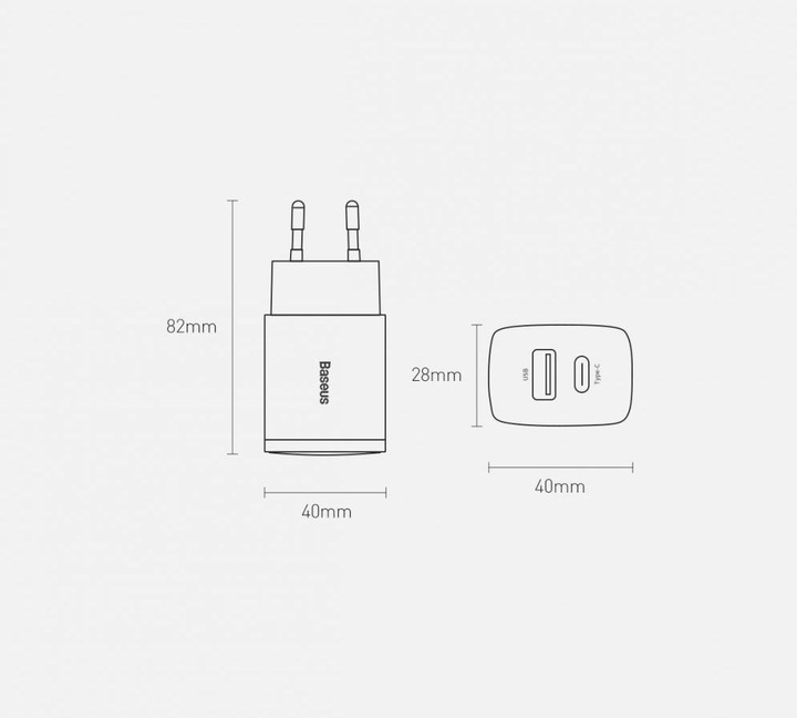 Actual product image Baseus Compact Charger (20 W)