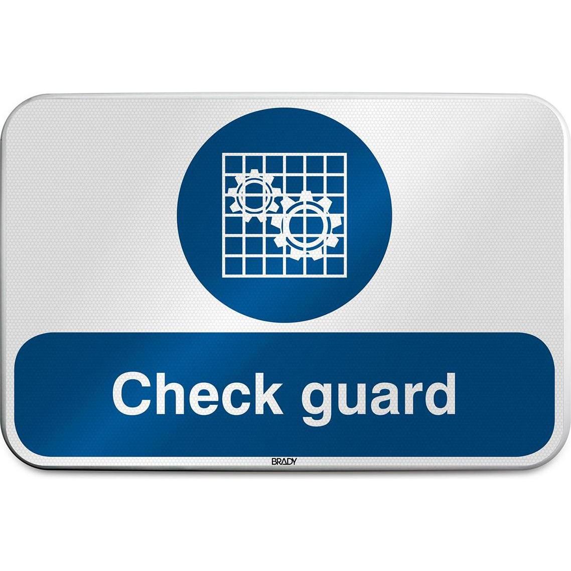 Brady, Etiketten, ISO Safety Sign - Check guard