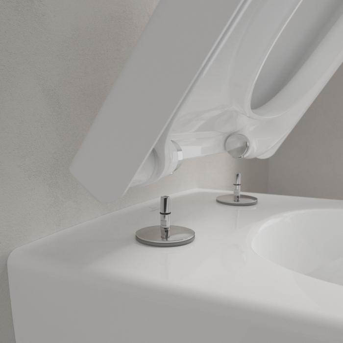 Actual product image Villeroy & Boch Subway compact 2.0 deep-well WC encrusted DirectFlush open splash rim white wall-mounted