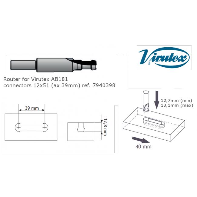 Virutex, Accessori per macchine, 7940398 Schneidevorrichtung für AB181 OVVO Steckverbinder 39mm