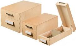 Actual product image Han Card index box wood A6 landscape (A6)