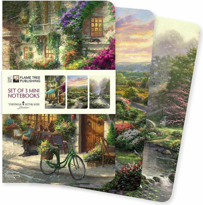 Produktbild Thomas Kinkade Set of 3 Mini Notebooks (Blanko, Liniert, Weicher Einband)