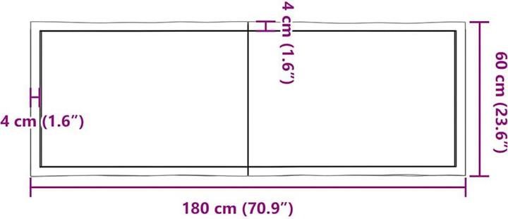 Image du produit vidaXL Tischplatte (180 x 60 cm)