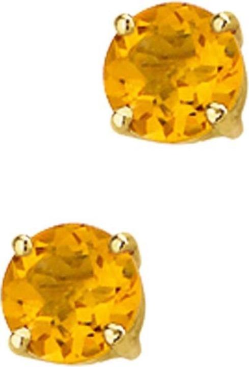 Marie Celeste Ohrknöpfe Citrien - 5 - Gold (Goudgeel)