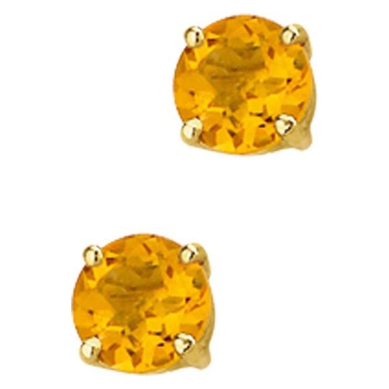 Marie, Oorbellen, Celeste Ohrknöpfe Citrien - 5 - Gold, (Goudgeel)