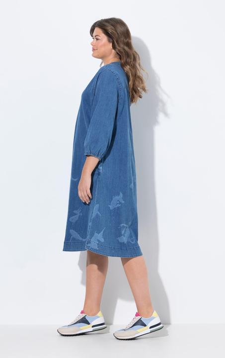 Immagine prodotto Laurasøn Abito di denim con maniche a 3/4 e scollo a V (40)