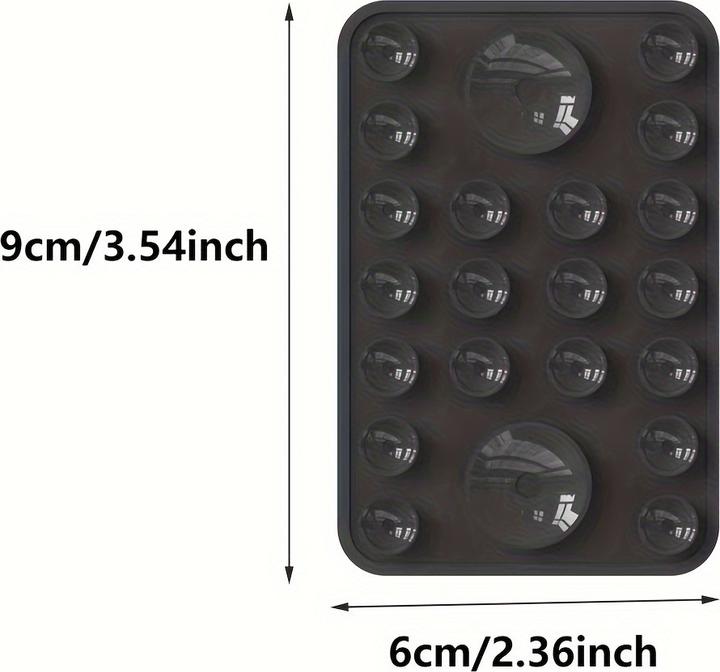 Image du produit PhoneLook Support silicone magnétique MagSafe pour iPhone avec ventouses pour surfaces lisses Noir