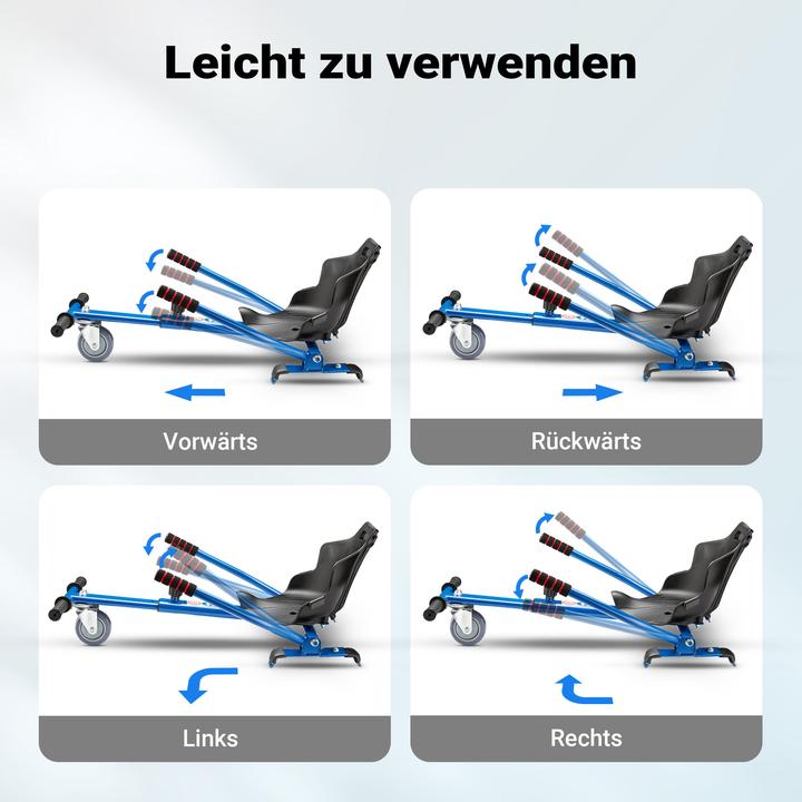 Image du produit Wiltec Siège de Scooter en Siège de Kart ajustable Pour Adulte et Enfants Elektroscooter 120 kg max.