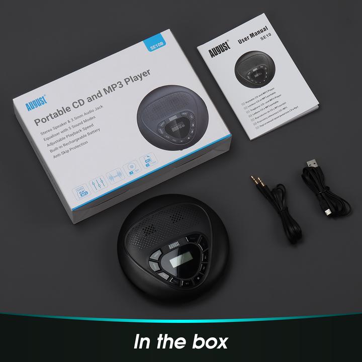 Actual product image August Tragbarer CD-Player SE10B